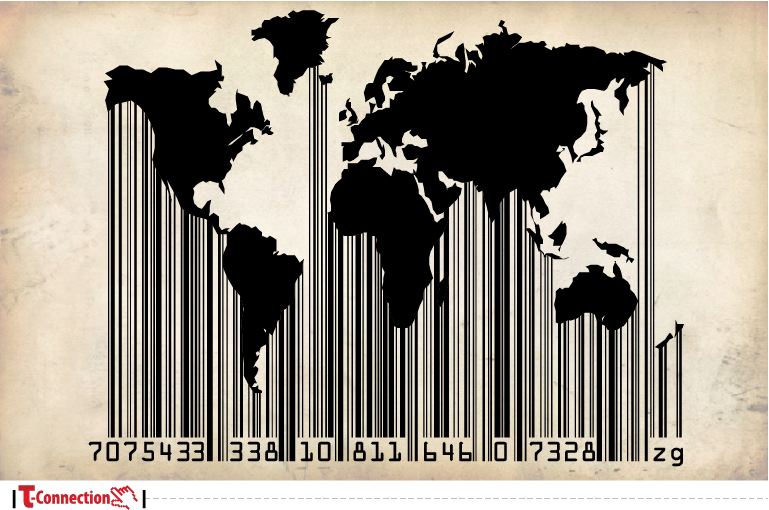 Barcode World / Vector File - Taj Hotels World Map (769x510), Png Download