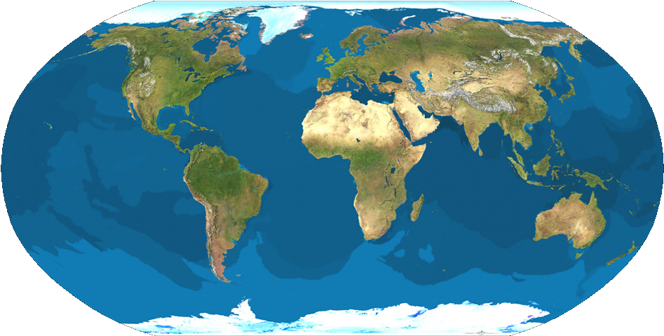 Mapcarte342 Vansant What Earth Would Look Like If The - Map Of The Earth Flat (1024x525), Png Download