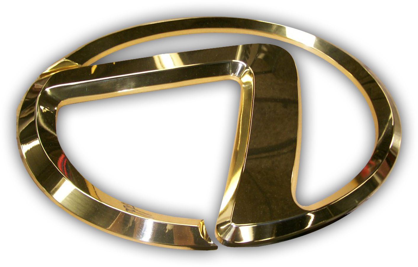 Custom Fabricated Polished Brass Lexus Logo - Crescent (1500x1500), Png Download