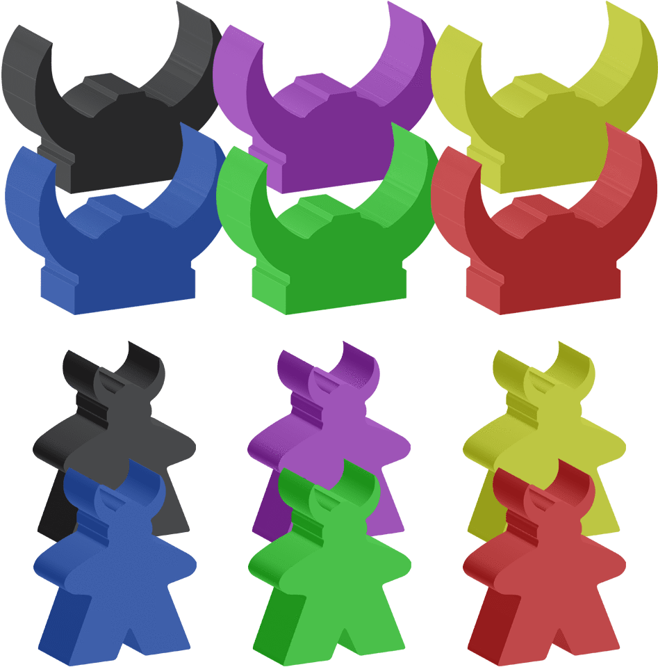 Game Categories - Champions Of Midgard Meeples (1000x1000), Png Download