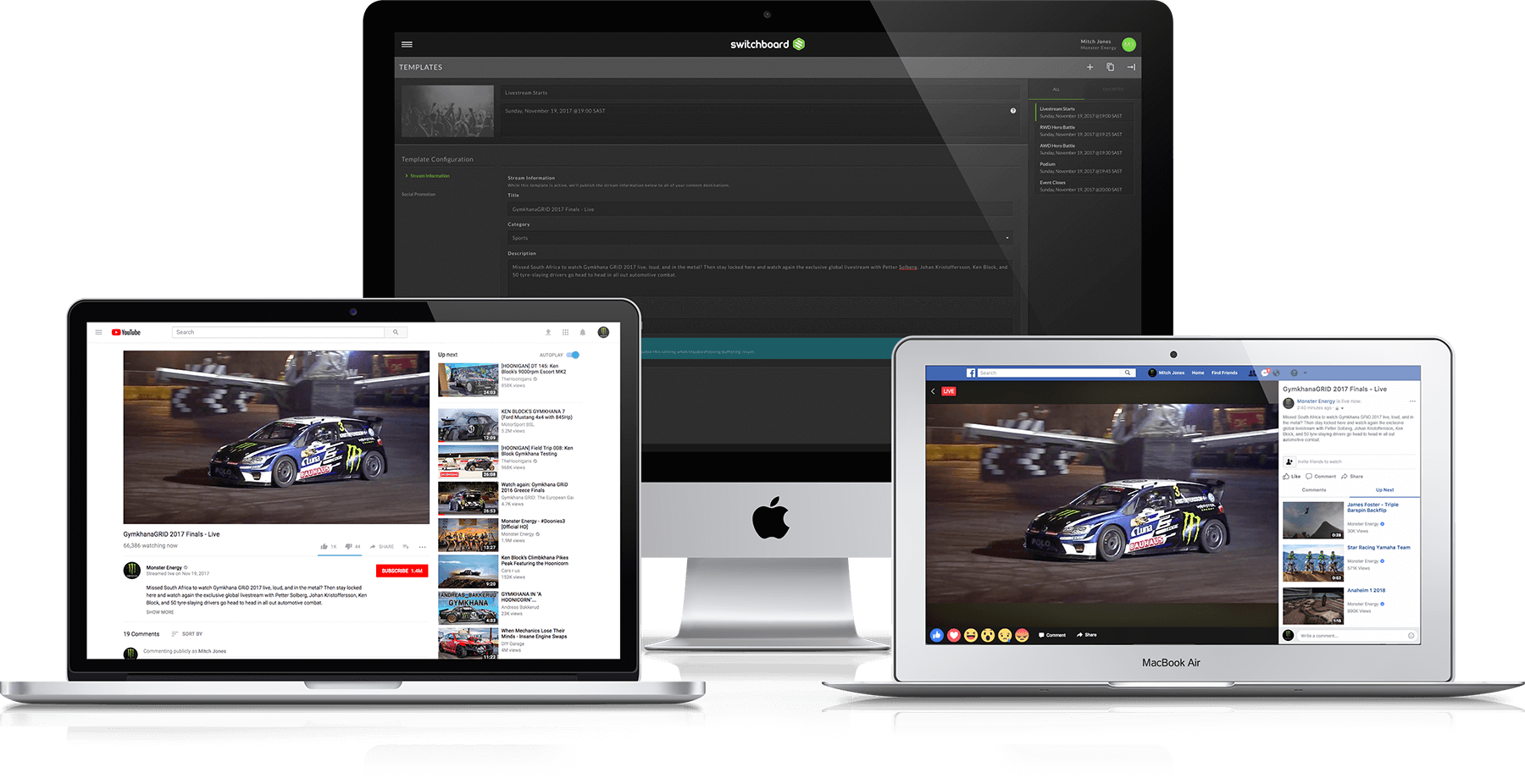 Switchboard Cloud Facebook Youtube Platform - Switchboard Live Inc. (1800x926), Png Download