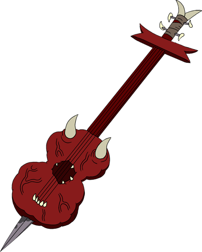 Marceline's Cool New Bass - Adventure Time Marceline's Guitar (400x498), Png Download