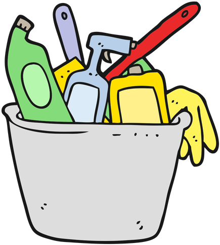 Now, Is A Great Time To Clean Up And Organize Your - Cleaning Clip Art Black And White (500x500), Png Download