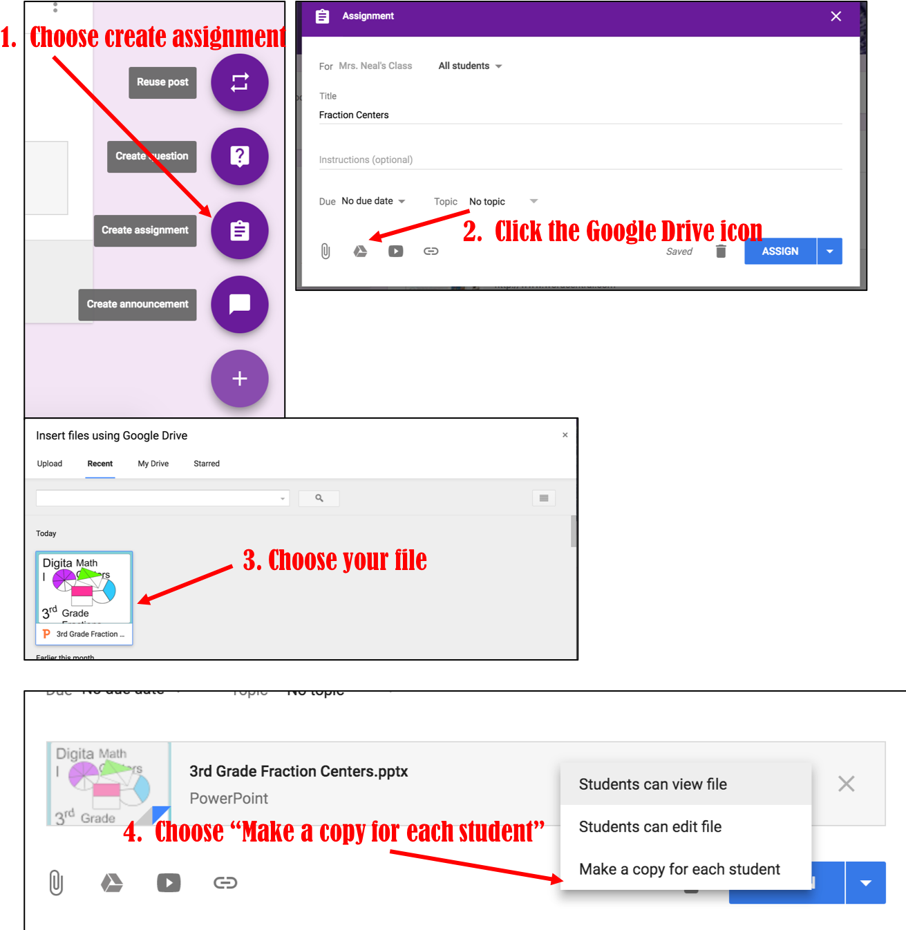 Locating Student Work In Google Drive - Google Classroom (1331x1345), Png Download