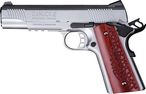 Canuck Stainless 1911 Semi-auto 45acp 5″ Barrel Stainless - Canuck 1911 (484x311), Png Download