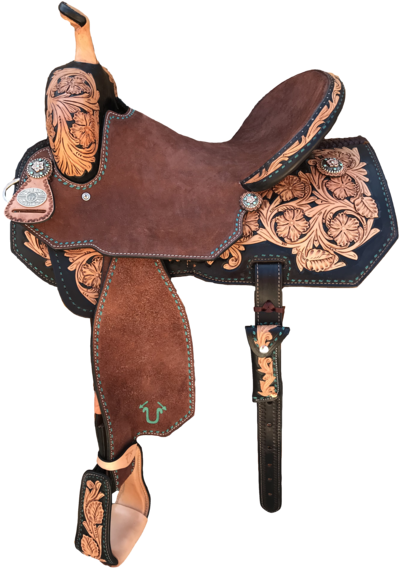 Barrel Saddle Ubbr-387 - Barrel Racing Saddle Pencil Roll Seat (450x600), Png Download