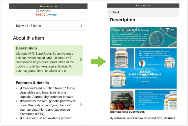 Enhanced Brand Content - Enhanced Brand Content Amazon (800x529), Png Download