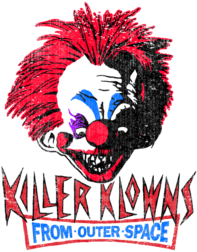 Killer Klowns From Outer Space Rough Clown Women's - Killer Klowns From Outer Space Slim Fit V-neck Shirt (850x1116), Png Download