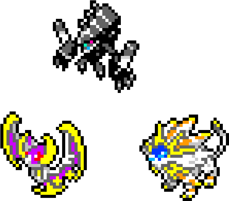 Lunala And Solgaleo And Necrozma - Portable Network Graphics (1050x850), Png Download