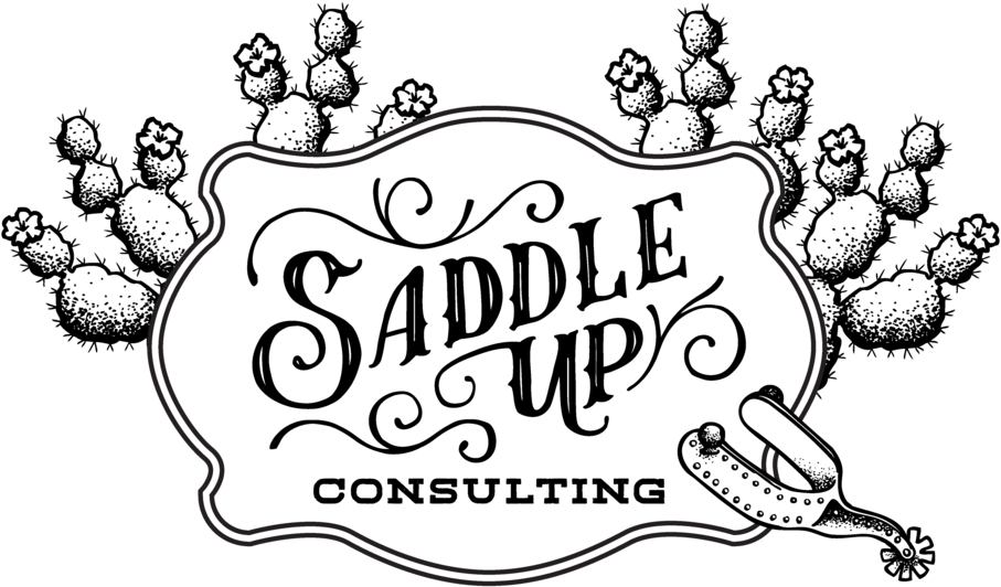 Cacti, And Spurs, And Vintage Western Lettering (1000x665), Png Download