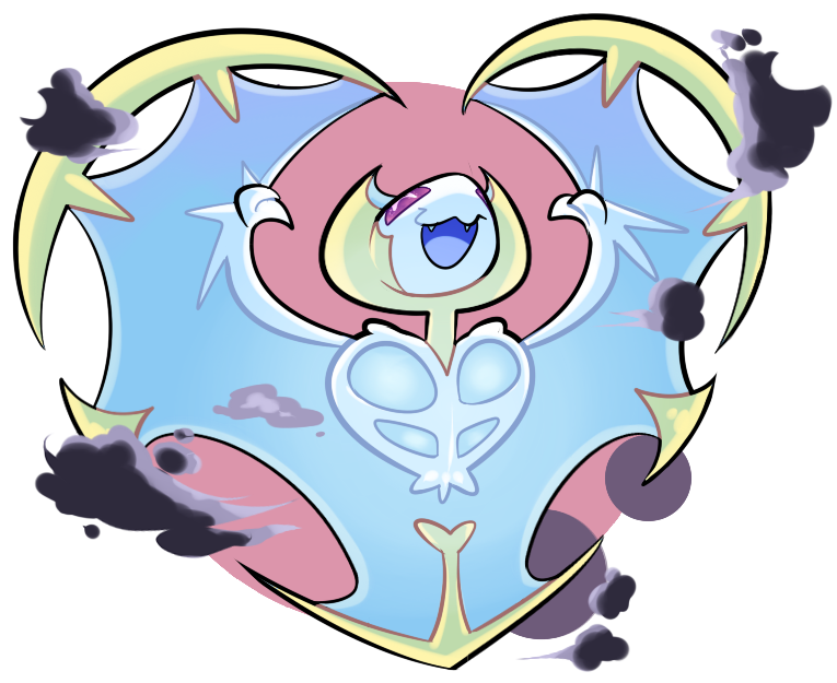 Lunala Full Moon Phase - Pokémon (800x800), Png Download