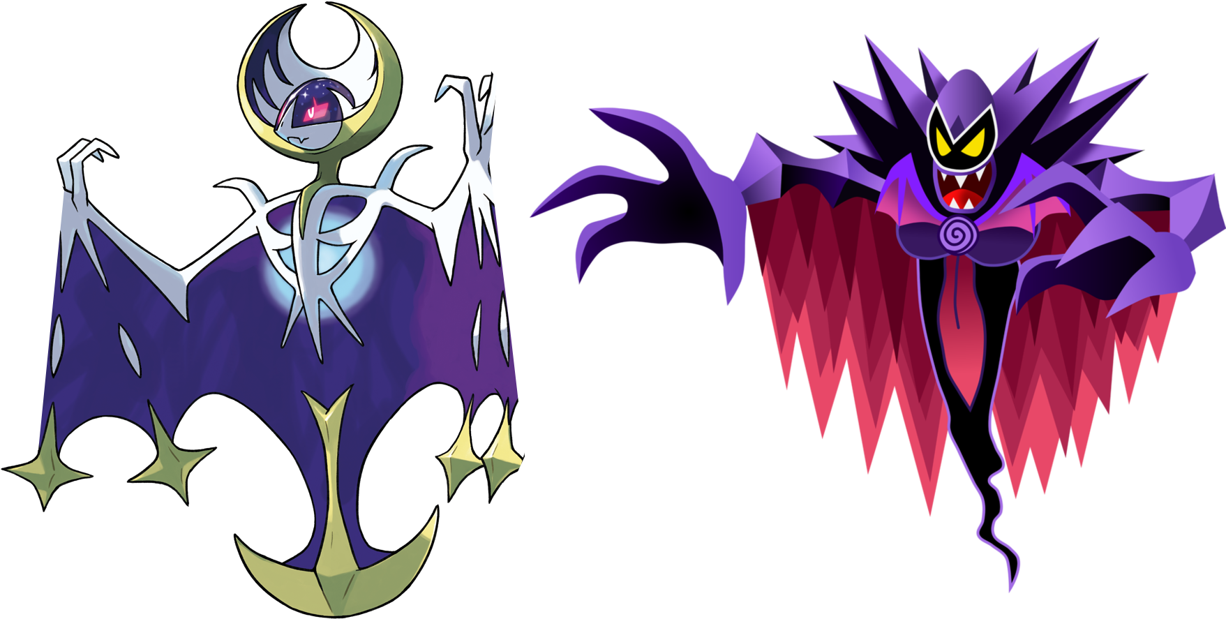 Lunala Wingless - Nintendo 3ds - Pokemon Moon Console Game (1800x906), Png Download