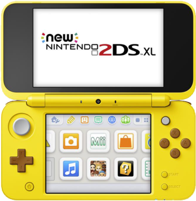 Clip Art Black And White Stock New Nintendo Ds Xl Timezone - Nintendo 2 Xl Pikachu (600x448), Png Download