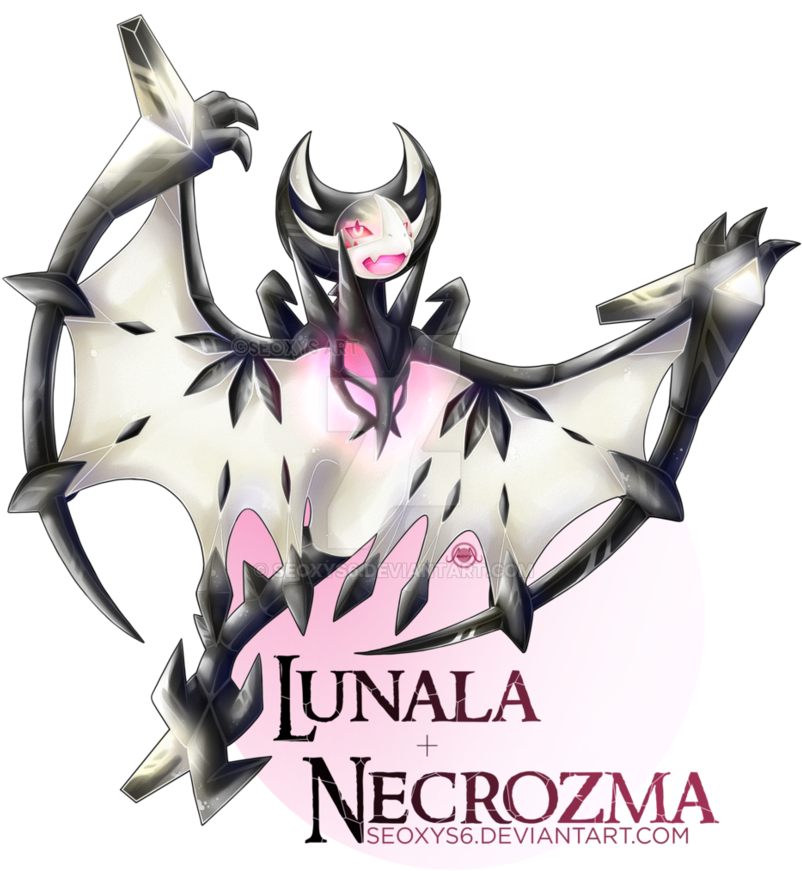 Lunala X Necrozma By Seoxys6 - Necrozma Fusion Fan Art (880x908), Png Download