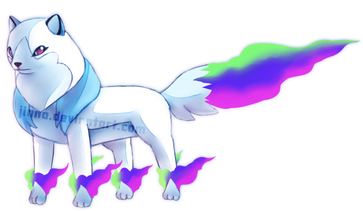 Vector By Jinna On Deviantart - Aurora Fakemon (800x513), Png Download