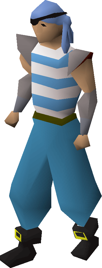 Bandana Eyepatch Equipped - Runescape Pirate Bandana (346x911), Png Download