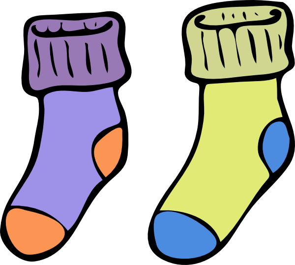 Small - Colouring Pictures Of Socks (600x539), Png Download