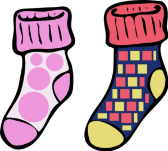 Clipart Royalty Free Download Day School Spirit Dress - Colouring Pictures Of Socks (550x495), Png Download