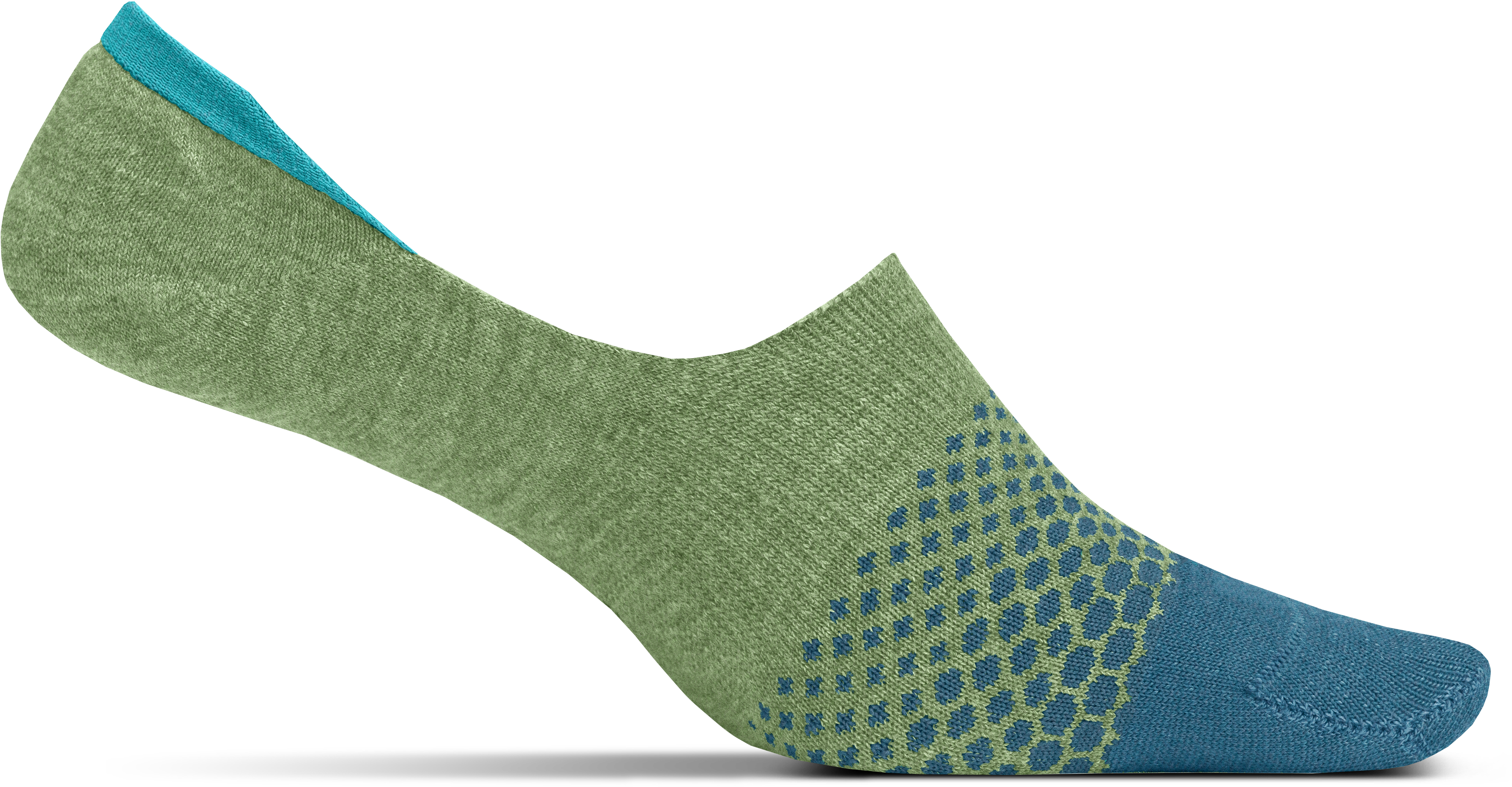 Women's Hidden Ombre Lime - Sock (4425x2423), Png Download