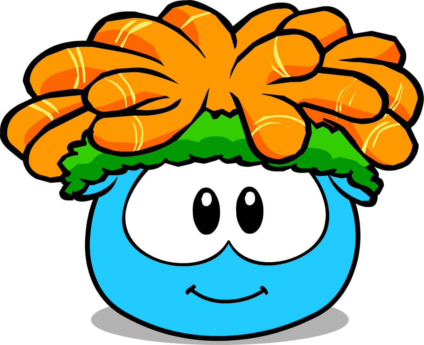 The Workout Curl In Puffle Interface - Club Penguin Puffle Azul (1396x1137), Png Download
