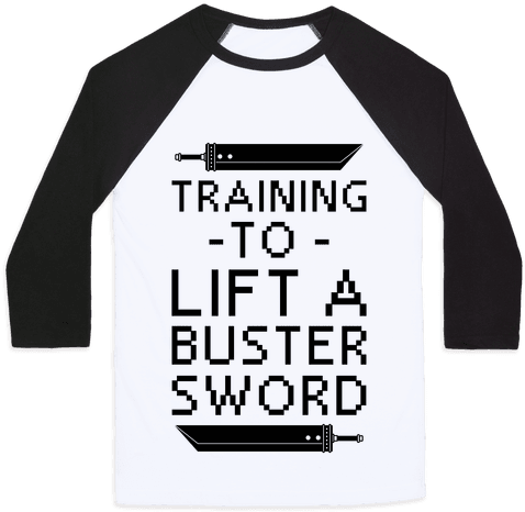 Training To Lift A Buster Sword Baseball Tee - Fight Club Book Club (484x484), Png Download