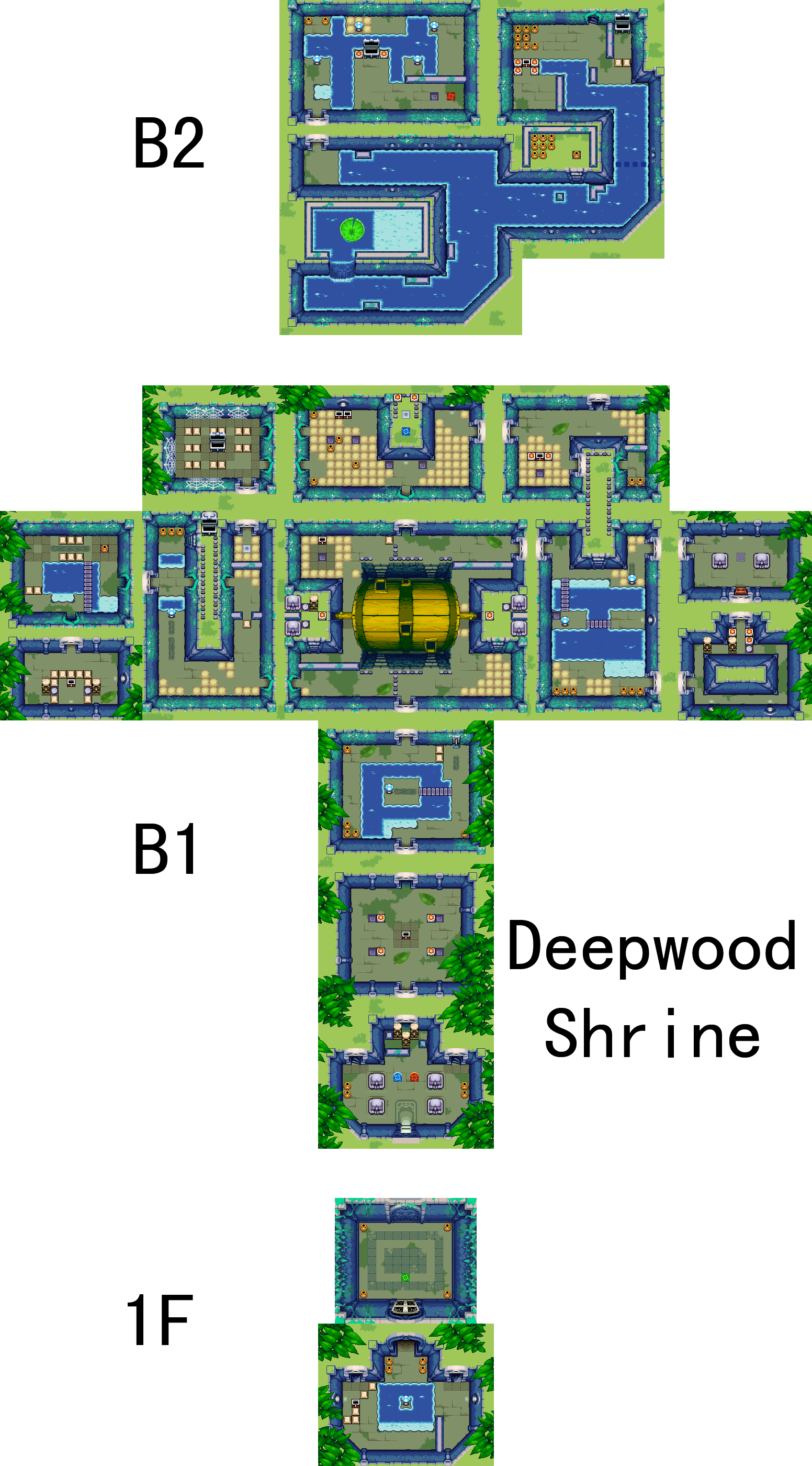 Legend Of Zelda, The - Zelda The Minish Cap Deepwood Shrine (1552x2800), Png Download