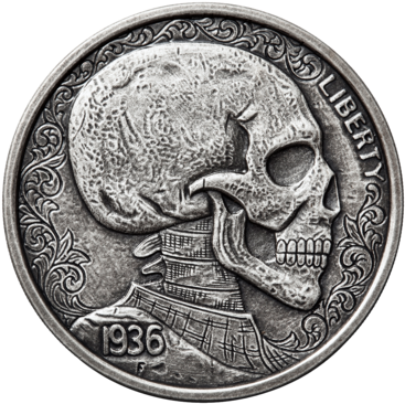 Skulls & Scrolls Coin - Skulls And Scrolls (30ml Antique) (400x399), Png Download