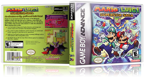 Mario And Luigi Superstar Saga - Mario And Luigi Superstar Saga Cover (500x250), Png Download