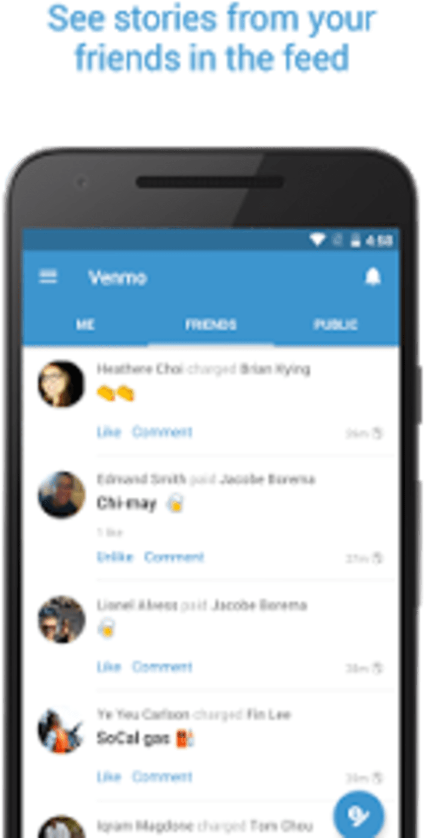 Venmo - Android Paypal Pay In App (1020x1817), Png Download
