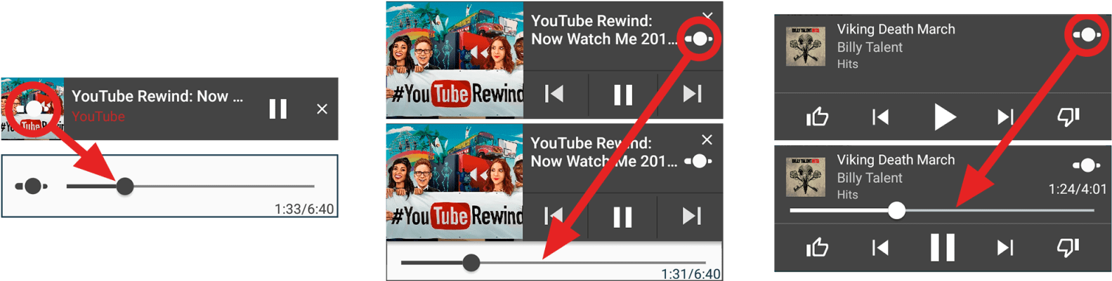 Transparent Youtube Notification - Android Seekbar Like Youtube (1600x400), Png Download