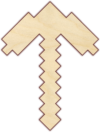 Pixelated Pickaxe - Cross (433x433), Png Download