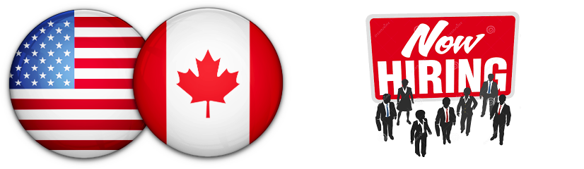 Now-hiring - Canada Flag (826x240), Png Download