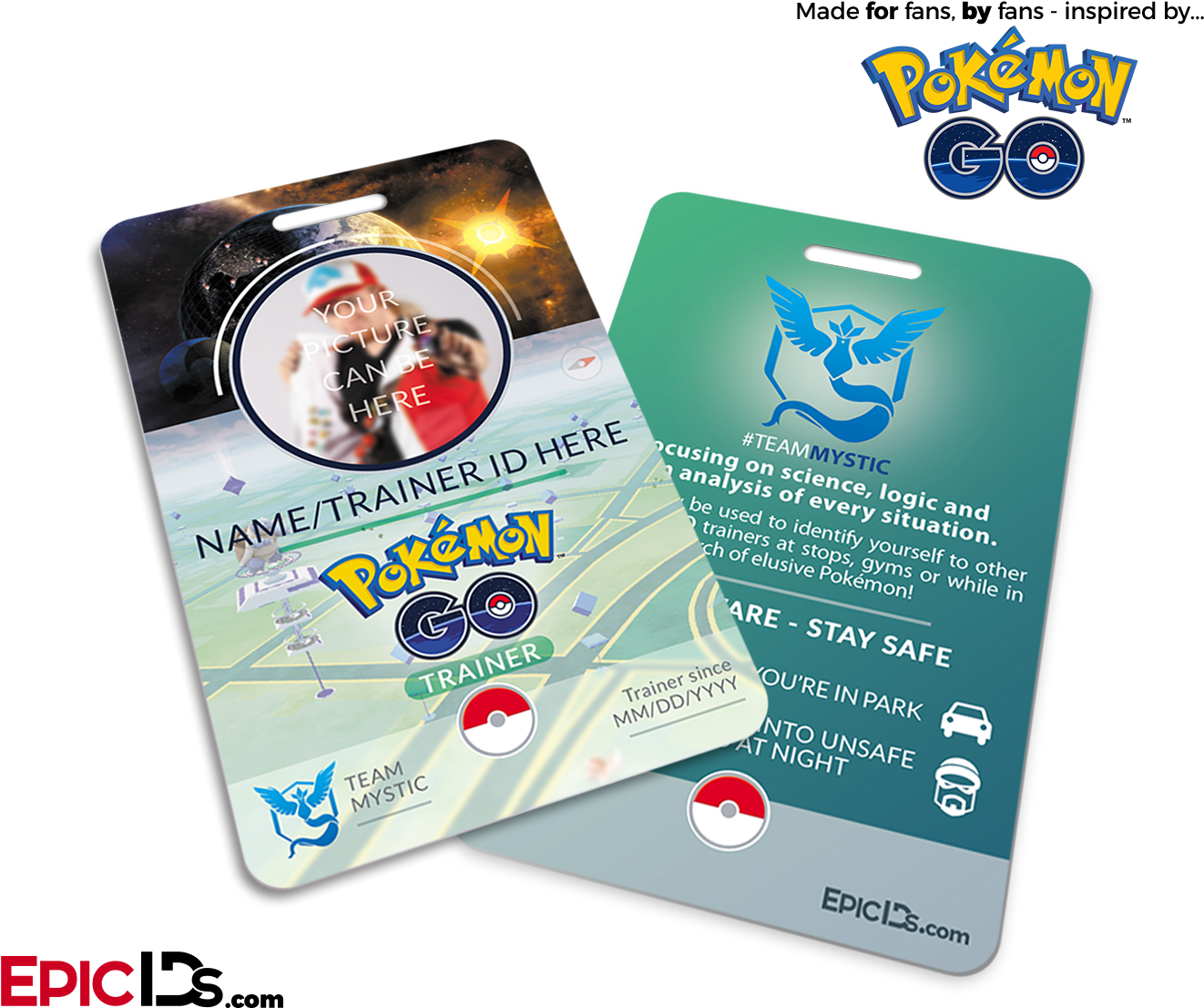Pokemon Go Inspired Team Mystic, Valor Or Instinct - Id Card Pokemon Go (1417x1181), Png Download