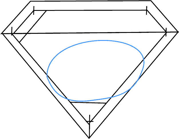 How To Draw Superman Logo - Drawing (678x600), Png Download