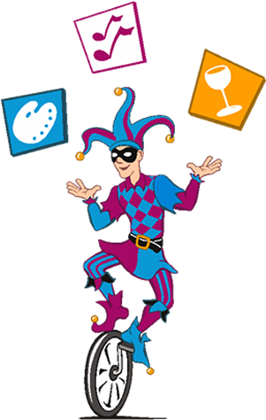 Juggling Clipart Jester - Jester Juggling (370x500), Png Download
