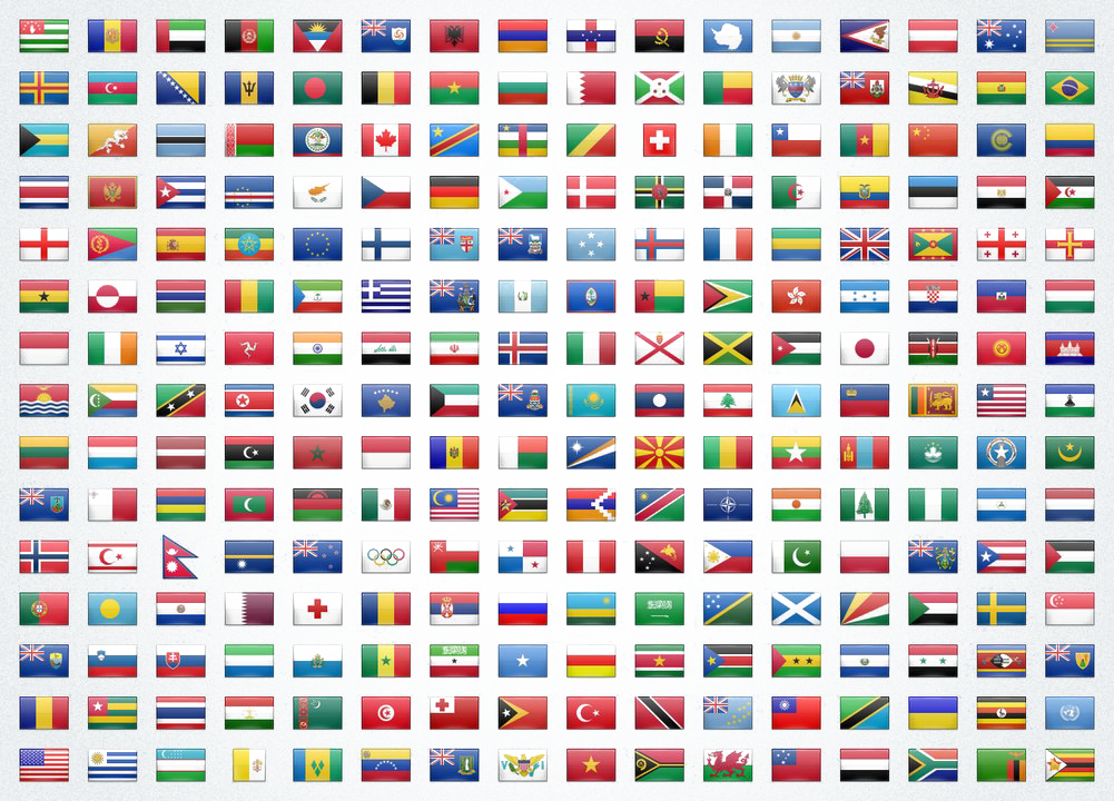 Flags Png Transparent Image - Flags Of The World (1001x720), Png Download