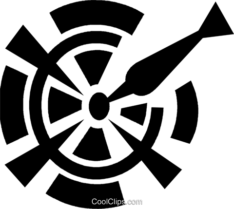 Dartboard And Dart Royalty Free Vector Clip Art Illustration - Dart Board Vector Png (480x429), Png Download