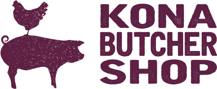 Cropped Logo With Words - Kona Butcher Shop (710x288), Png Download