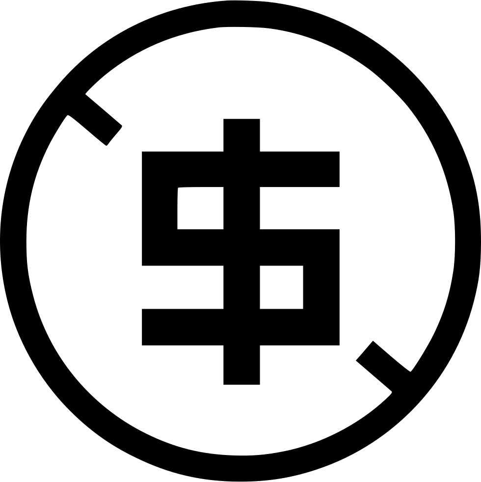 No Cash Money Dollar Comments - Facebook Icon In Circle (980x982), Png Download