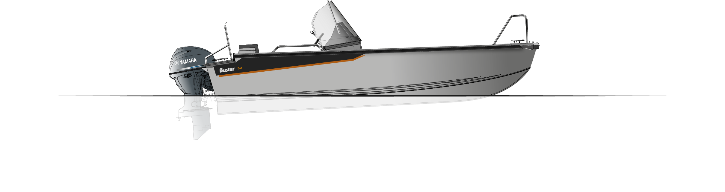 Buster M2 - Yacht (2420x643), Png Download