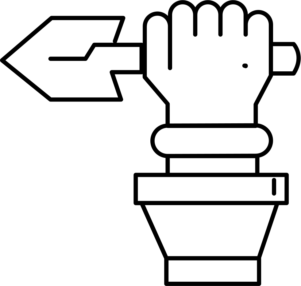 Indian Hand Holding A Spear Comments - Portable Network Graphics (981x930), Png Download