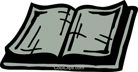 Opened Book Royalty Free Vector Clip Art Illustration (480x252), Png Download