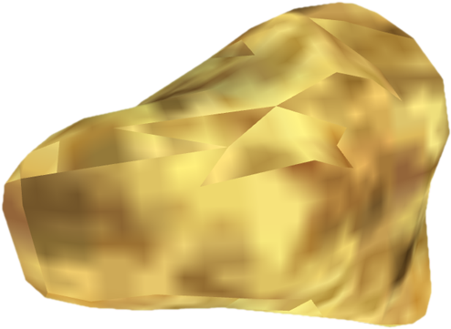 Oblivion Gold Nugget - Crystal (565x500), Png Download