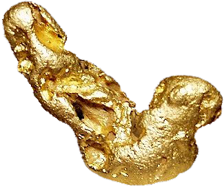 Golden Nuggets - Transparent Gold Nugget (388x332), Png Download