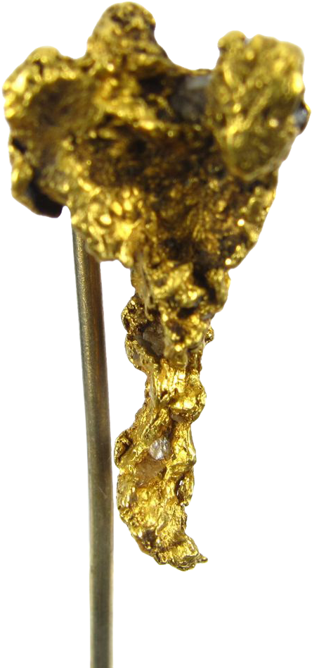 24 Kt Raw Gold Nugget Stick Pin - Cross (947x947), Png Download