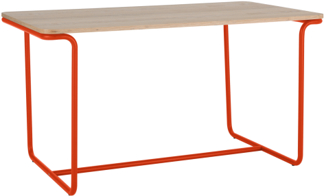 Hester Table Rectangle Rouge Naturel 344093 - Furniture (908x285), Png Download