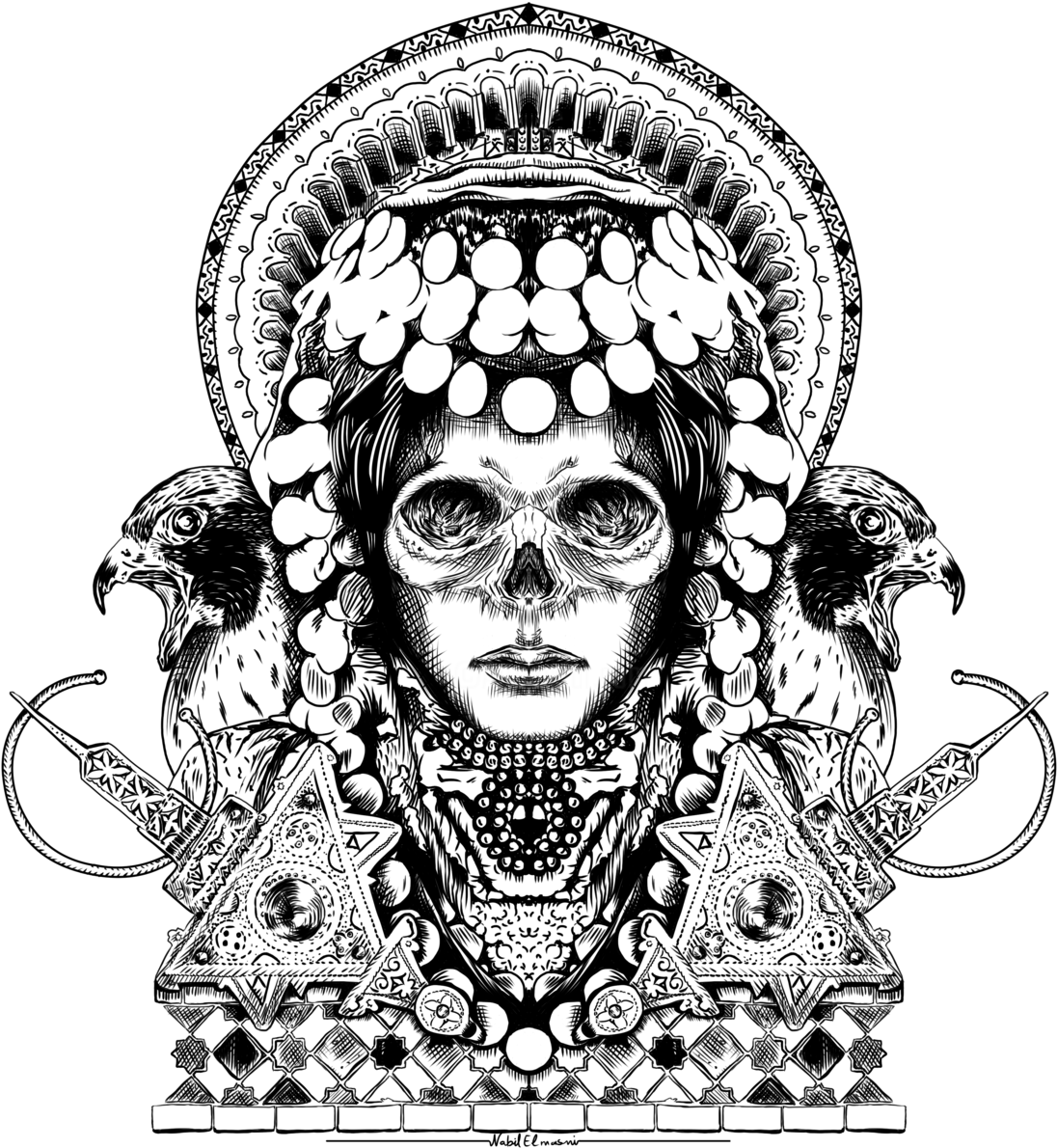 Digital Arts ©2017 By Nabil El Masni - Arte Urbano En Blanco Y Negro (1115x1200), Png Download