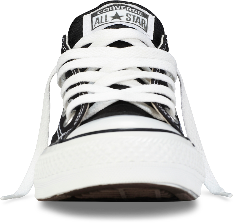 Converse Black Low-top - Canvas All Star Shoes (1000x1000), Png Download