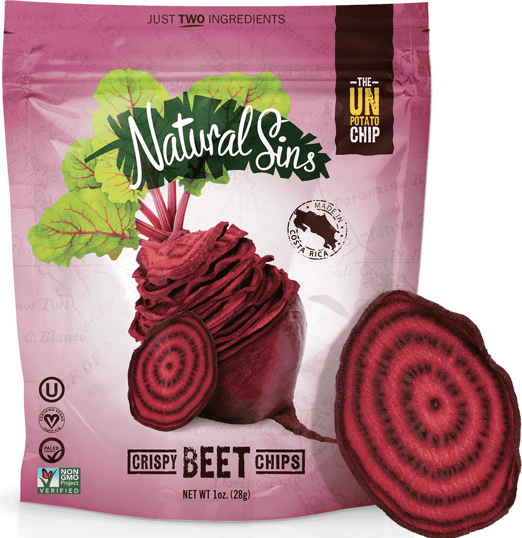 Natural Sins Crispy Chips Beet Flavor Baked Dried Bags, - Natural Sins Chips (1070x1104), Png Download