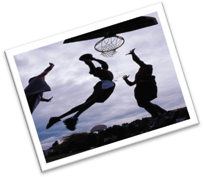Basketball - Slam Dunk (412x362), Png Download